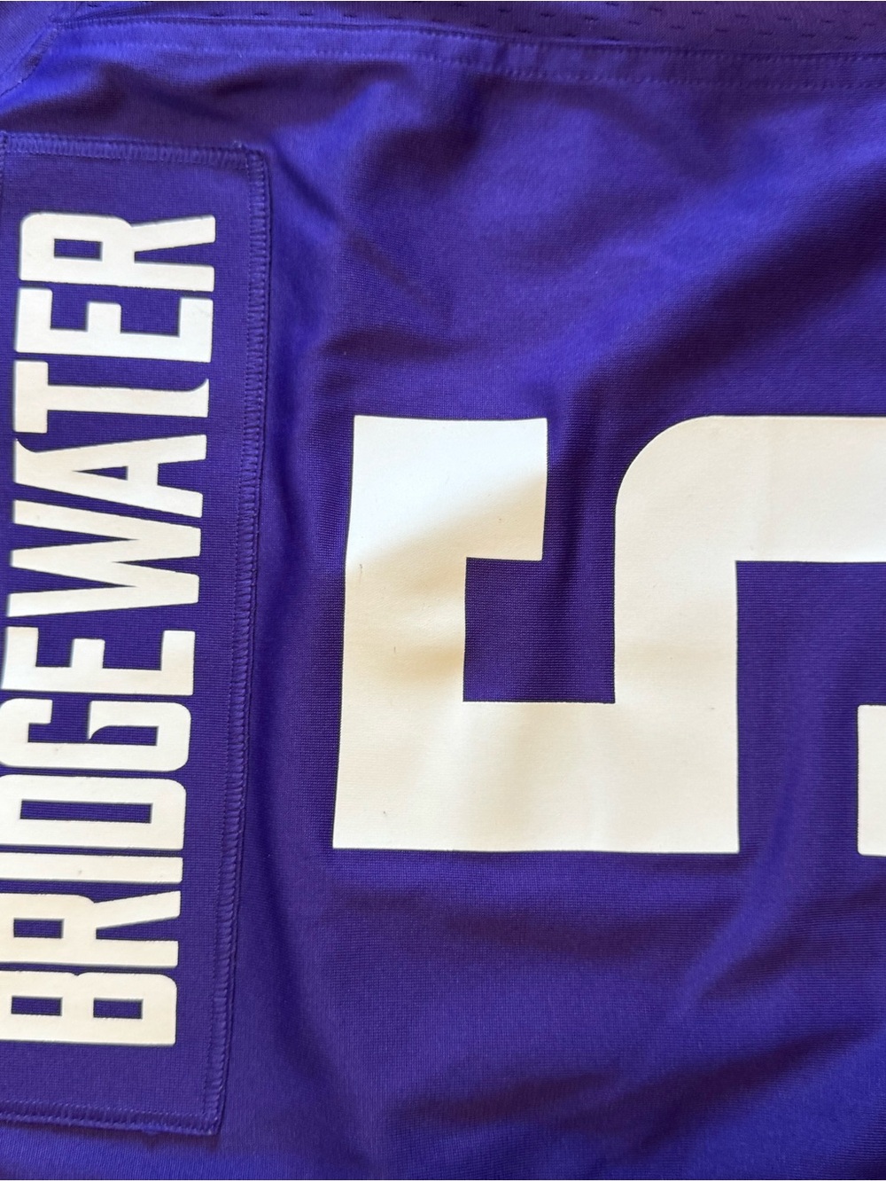 NFL Purple Minnesota Vikings Bridgewater 5 Nike Football Jersey - Sz M - NEW - Picture 11 of 14